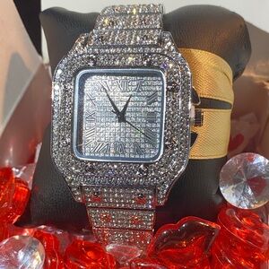 Silver White lab Valentine’s Day gift, reusable links fit for the king or queen